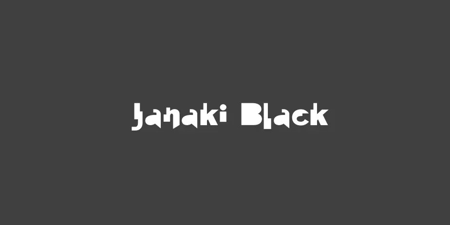 Fonte Janaki Black