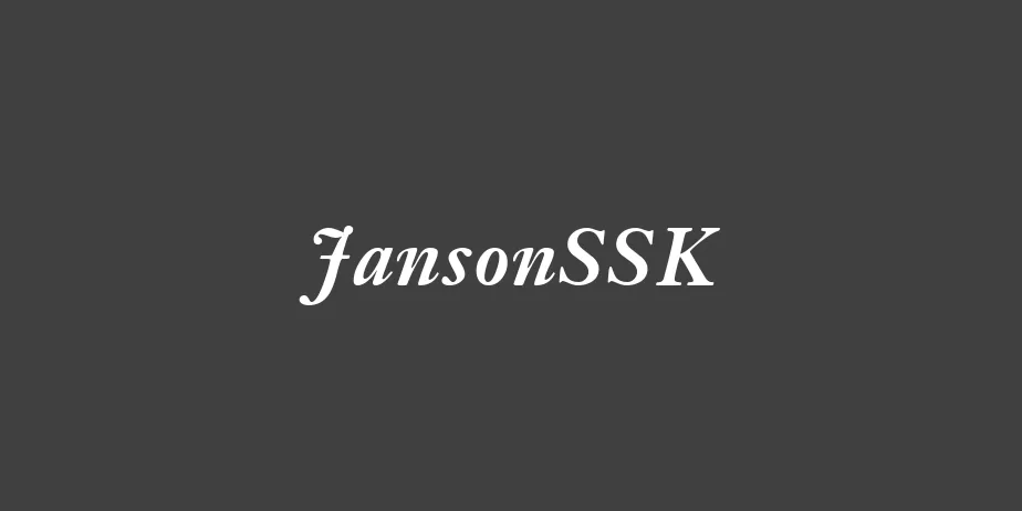 Fonte JansonSSK