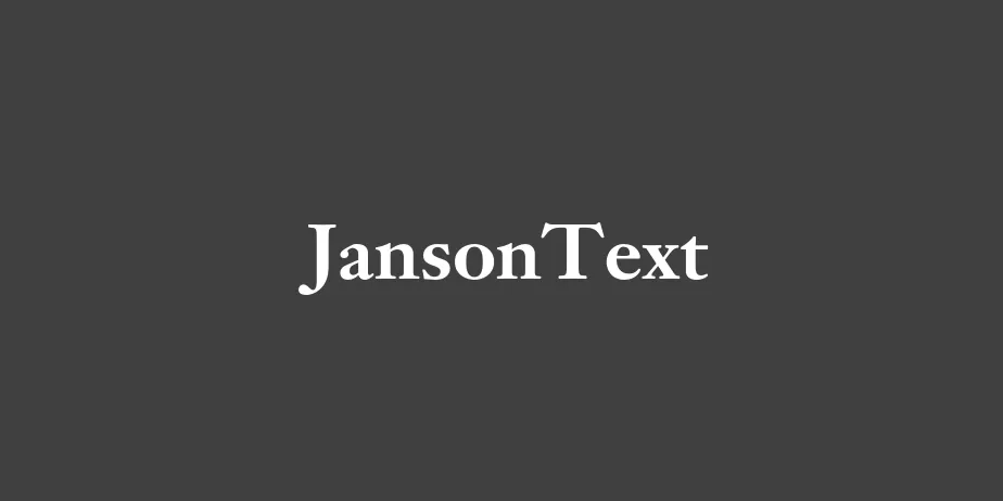 Fonte JansonText