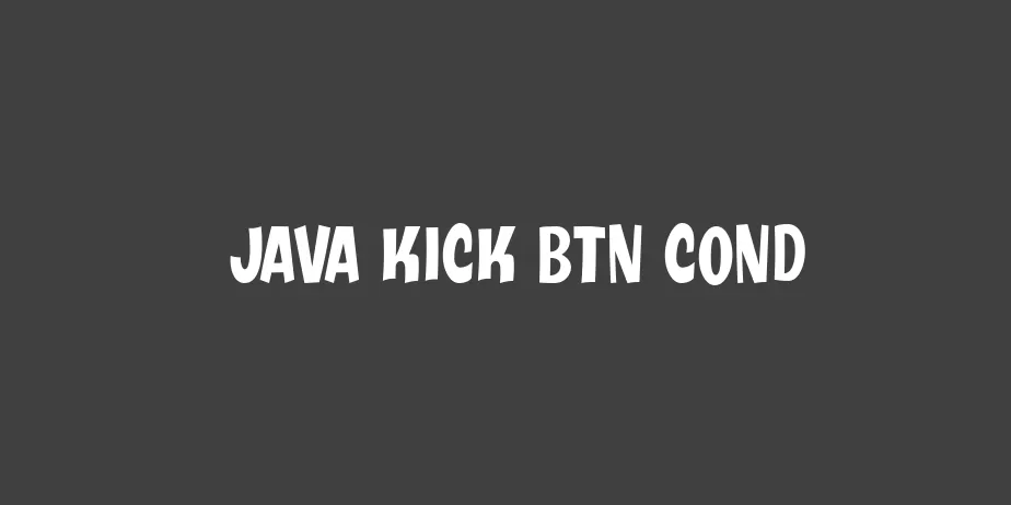 Fonte Java Kick BTN Cond