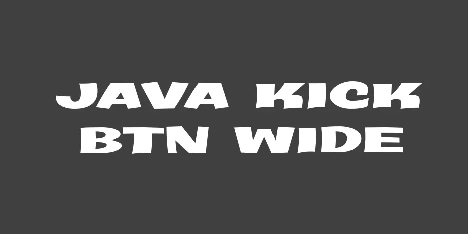 Fonte Java Kick BTN Wide