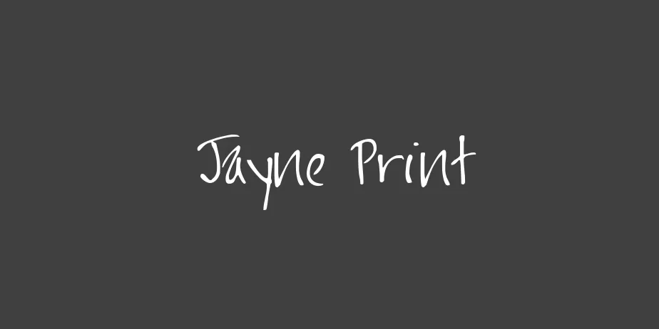 Fonte Jayne Print