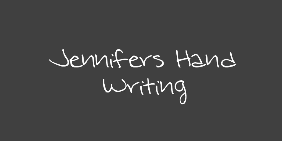 Fonte Jennifers Hand Writing