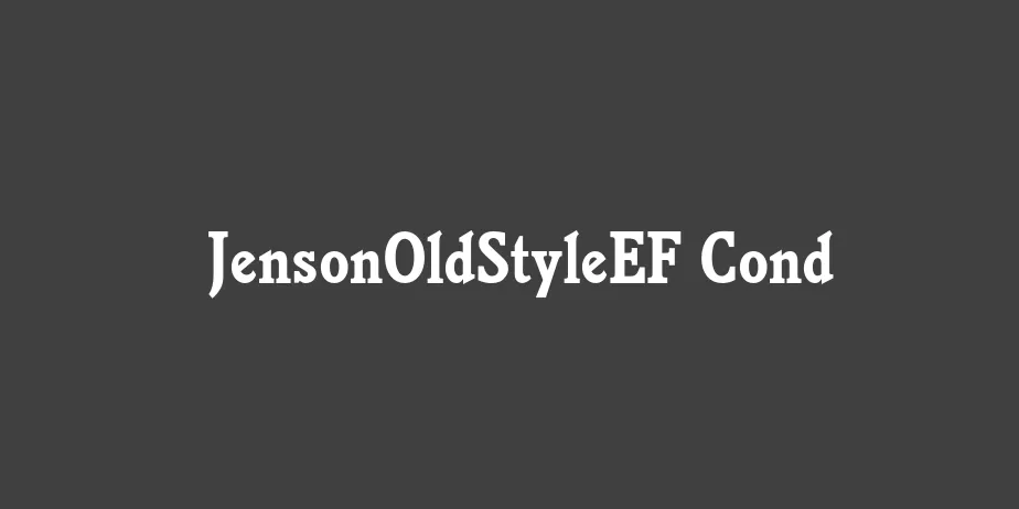 Fonte JensonOldStyleEF Cond