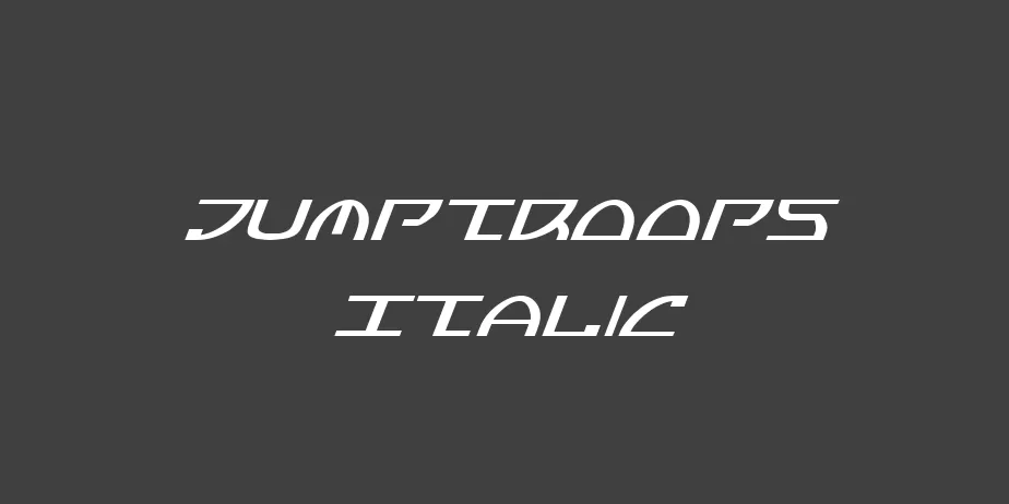 Fonte Jumptroops Italic