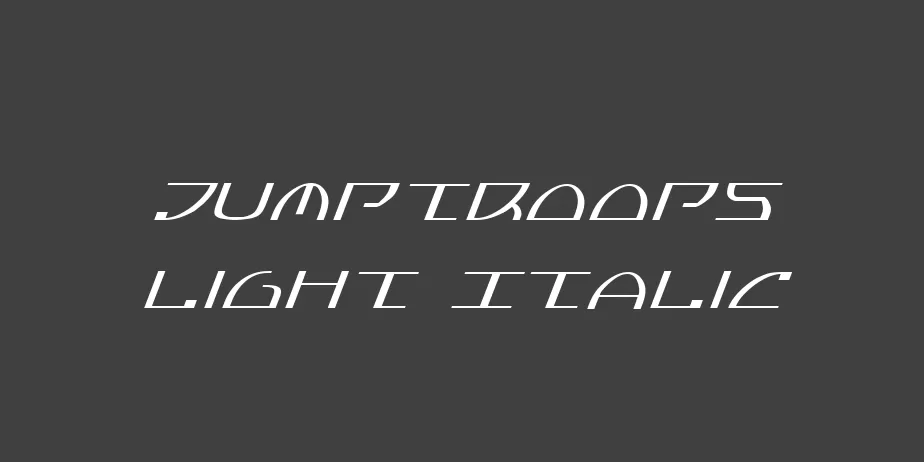 Fonte Jumptroops Light Italic