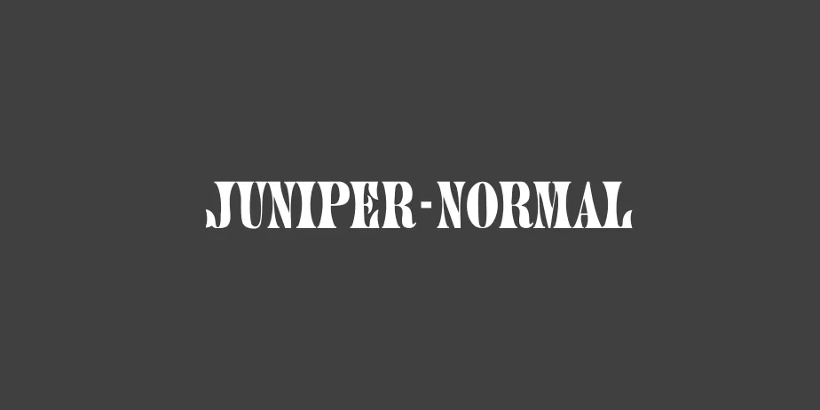 Fonte Juniper-Normal