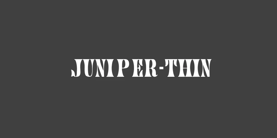 Fonte Juniper-Thin
