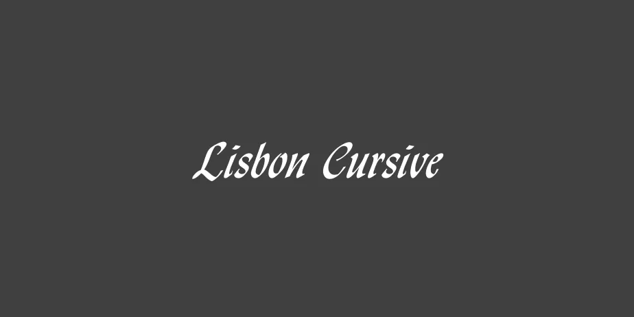 Fonte Lisbon Cursive