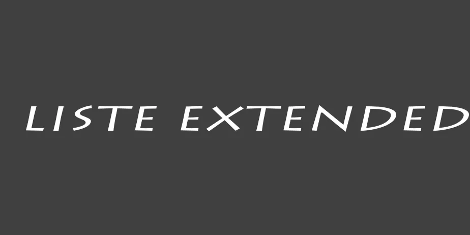 Fonte Liste Extended