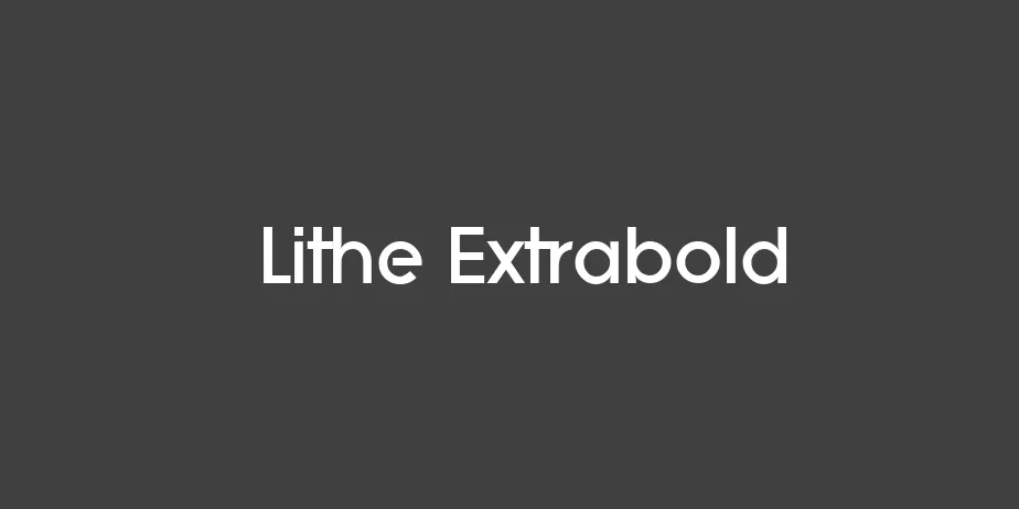 Fonte Lithe Extrabold