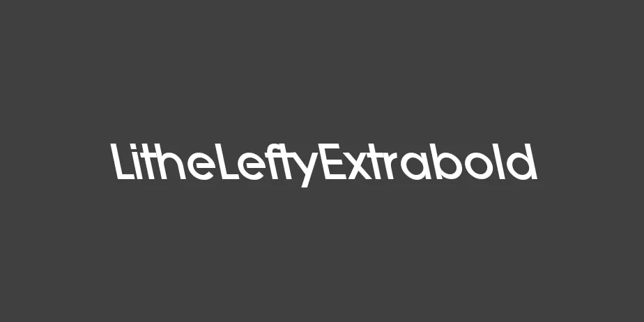 Fonte LitheLeftyExtrabold