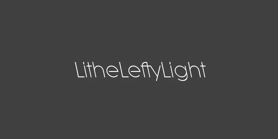 Fonte LitheLeftyLight