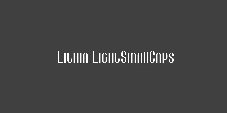 Fonte Lithia LightSmallCaps