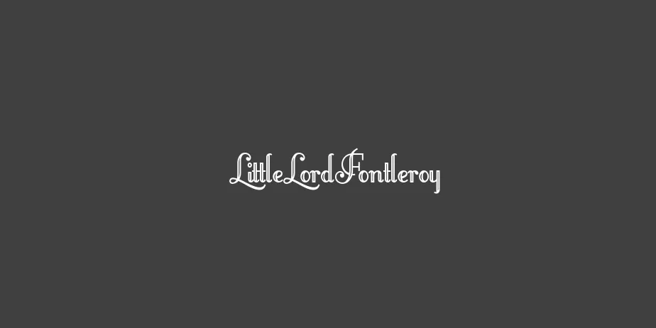 Fonte LittleLordFontleroy