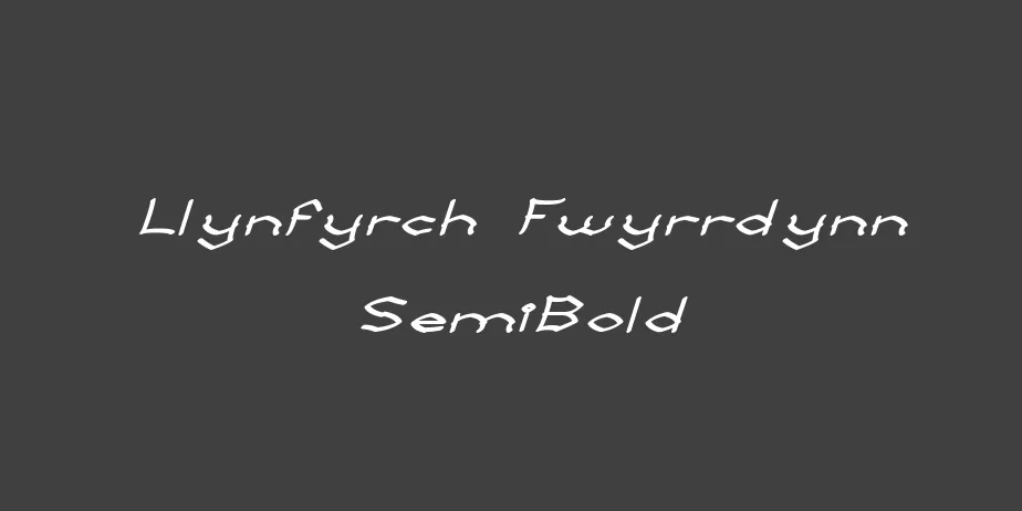 Fonte Llynfyrch Fwyrrdynn SemiBold