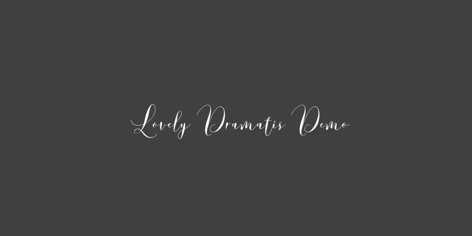 Fonte Lovely Dramatis Demo