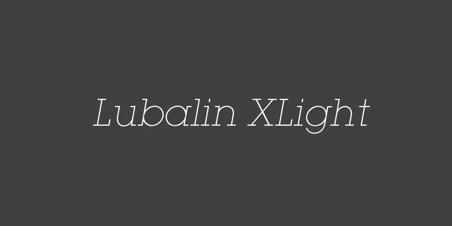 Fonte Lubalin XLight