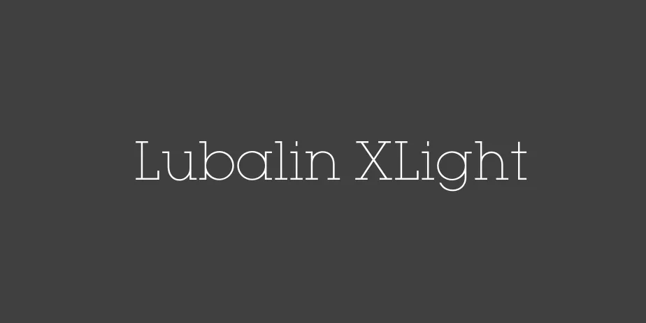 Fonte Lubalin XLight