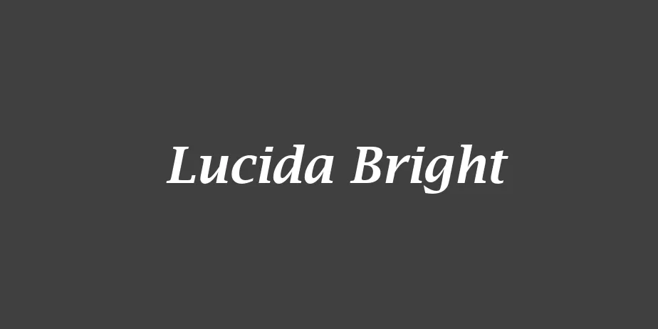 Fonte Lucida Bright