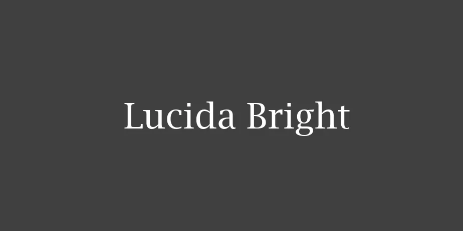 Fonte Lucida Bright