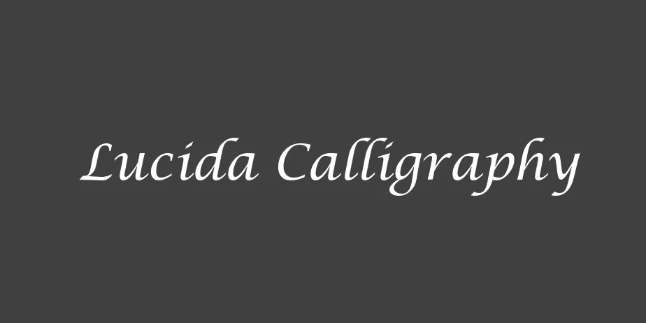 Fonte Lucida Calligraphy