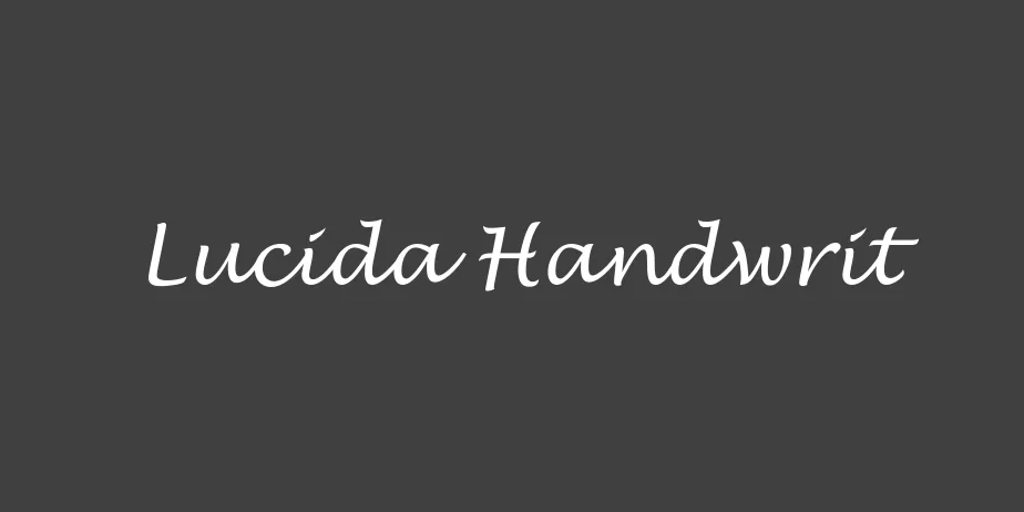 Fonte Lucida Handwrit