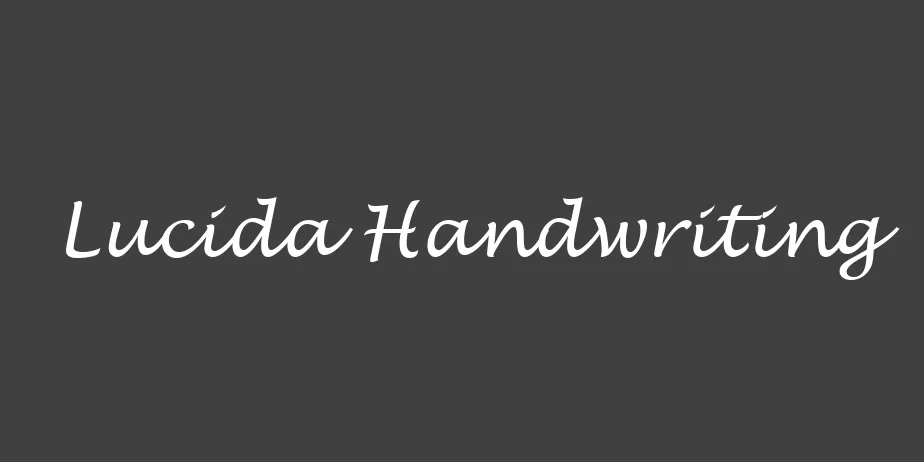 Fonte Lucida Handwriting