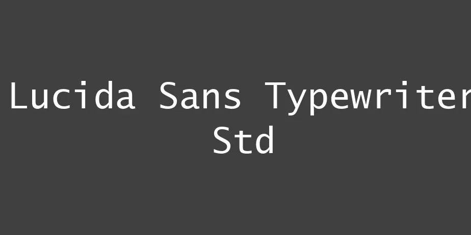 Fonte Lucida Sans Typewriter Std