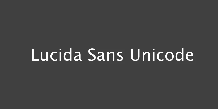 Fonte Lucida Sans Unicode