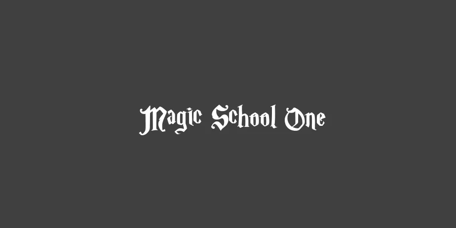 Fonte Magic School One