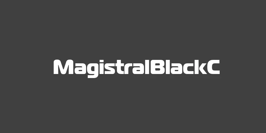 Fonte MagistralBlackC