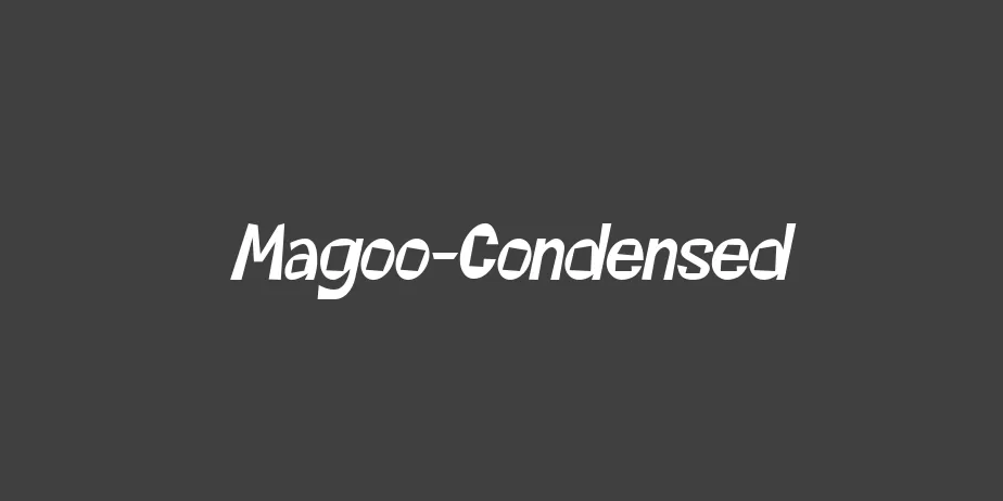 Fonte Magoo-Condensed