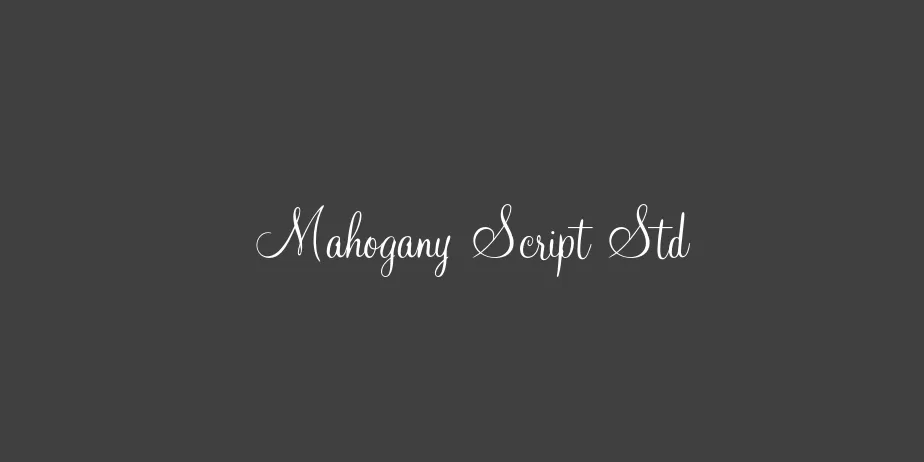 Fonte Mahogany Script Std