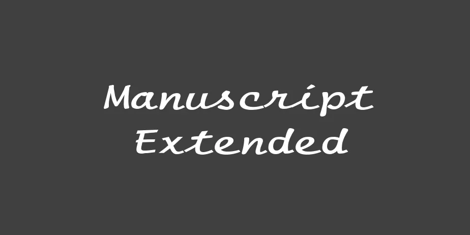 Fonte Manuscript Extended