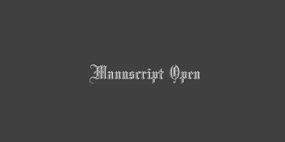 Fonte Manuscript Open