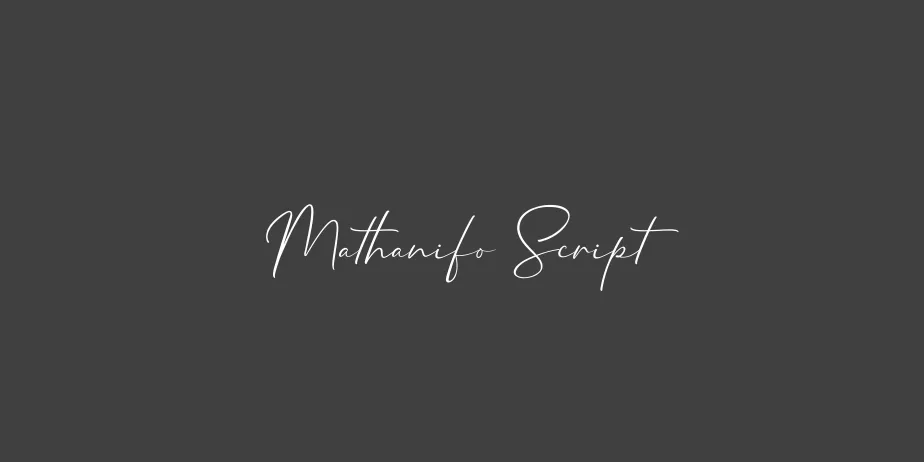 Fonte Mathanifo Script