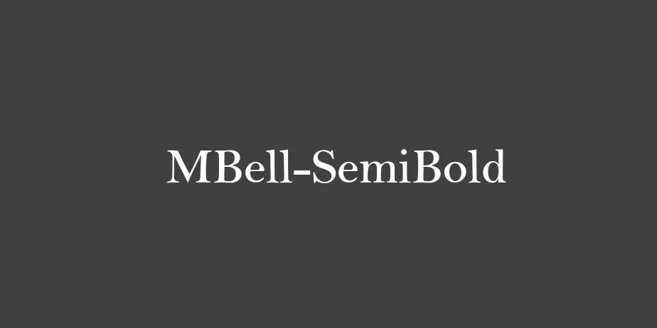 Fonte MBell-SemiBold