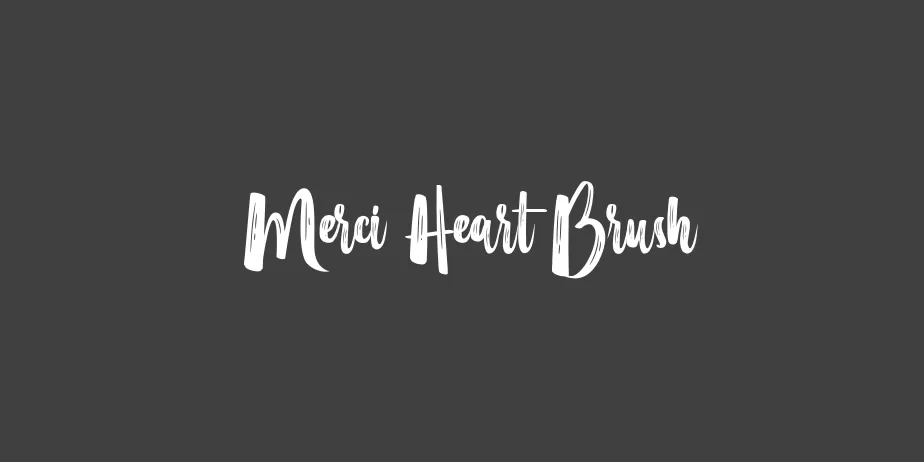 Fonte Merci Heart Brush