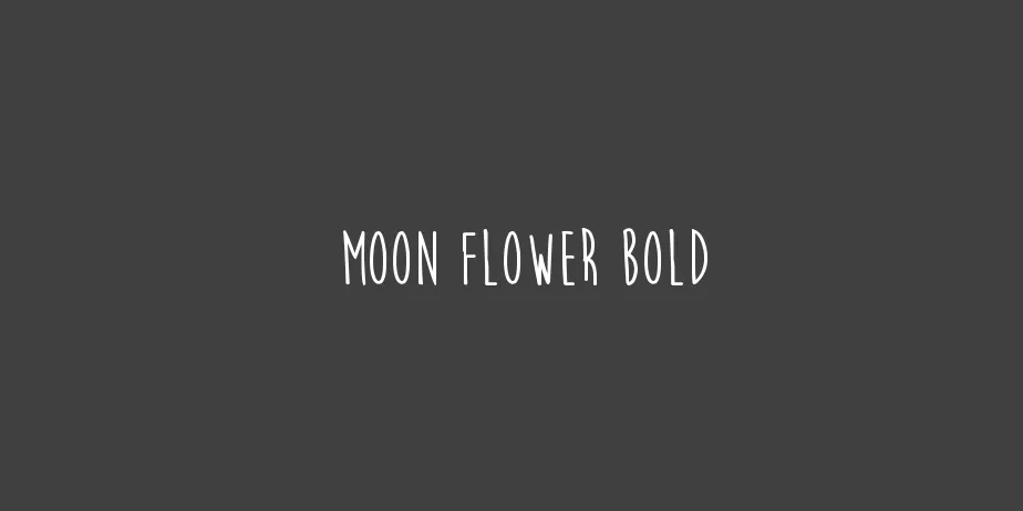 Fonte Moon Flower Bold