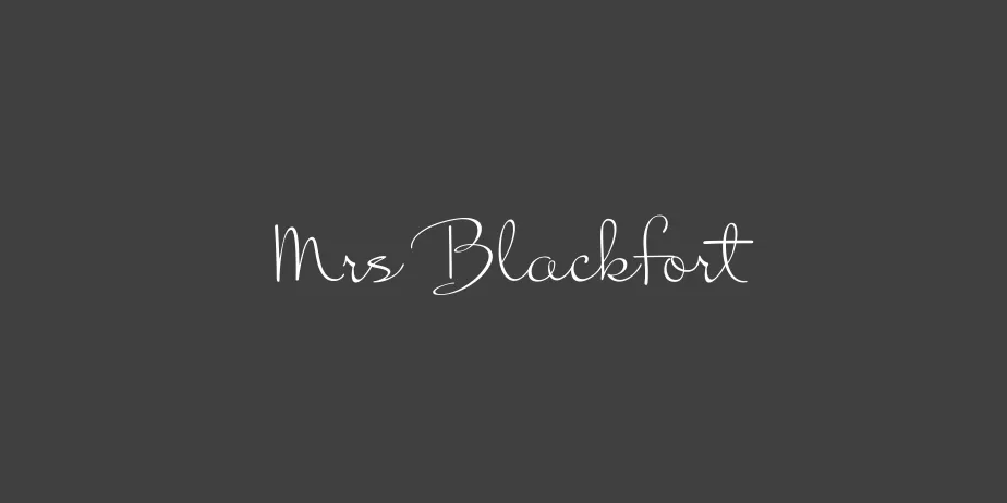 Fonte Mrs Blackfort