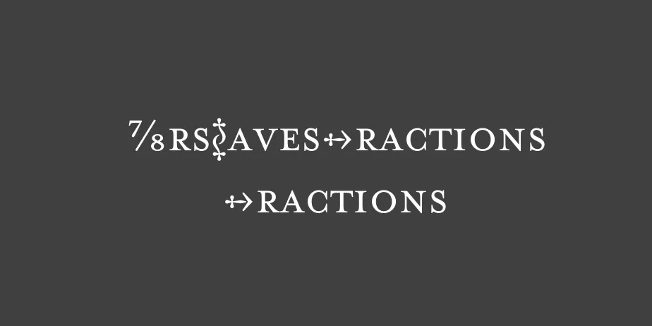 Fonte MrsEavesFractions Fractions