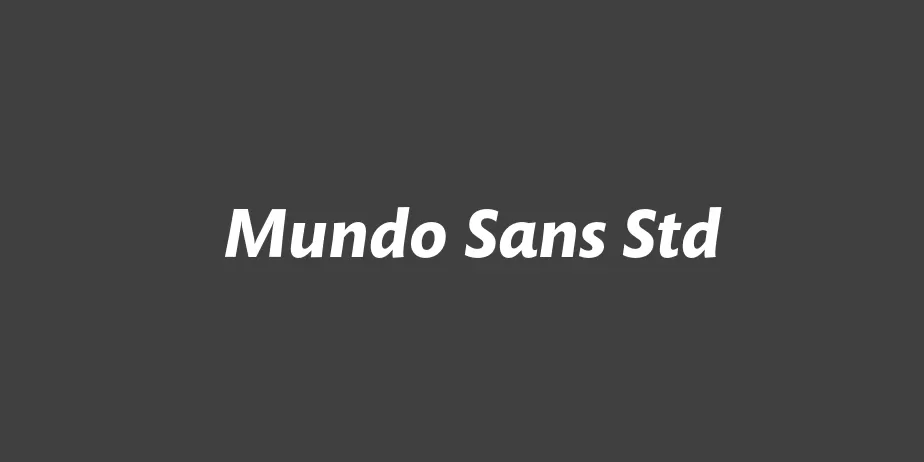 Fonte Mundo Sans Std