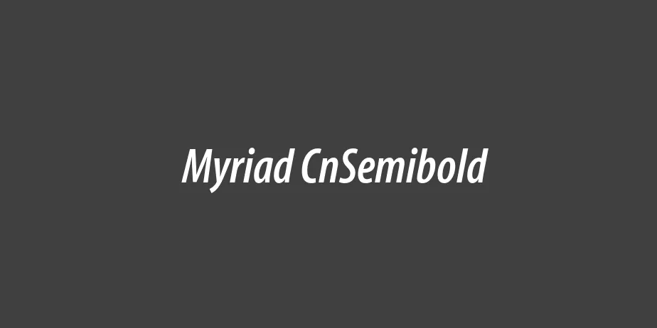 Fonte Myriad CnSemibold