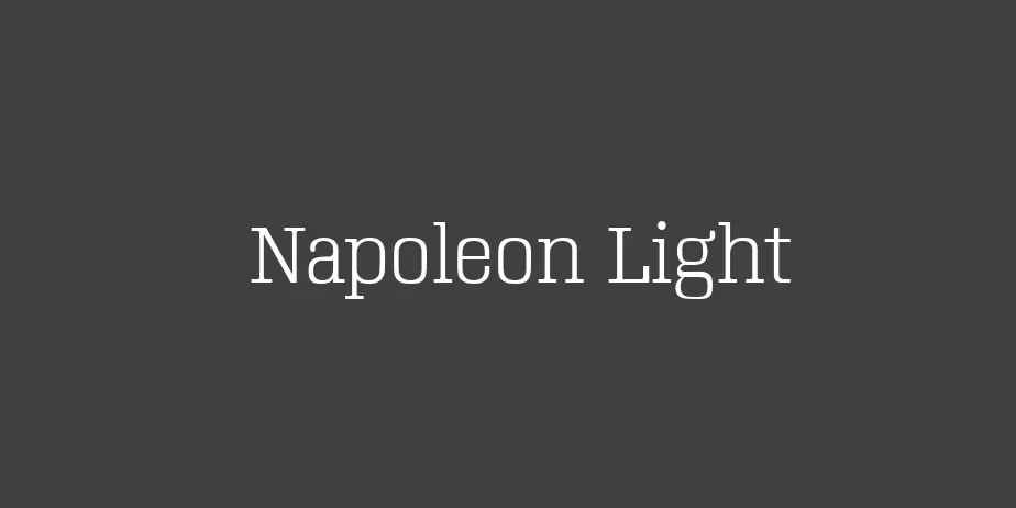 Fonte Napoleon Light