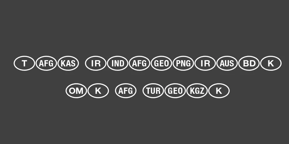 Fonte NationalCodes Asia Plus