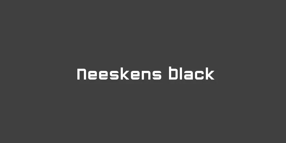 Fonte Neeskens Black