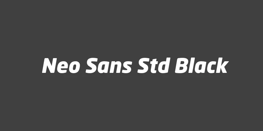 Fonte Neo Sans Std Black