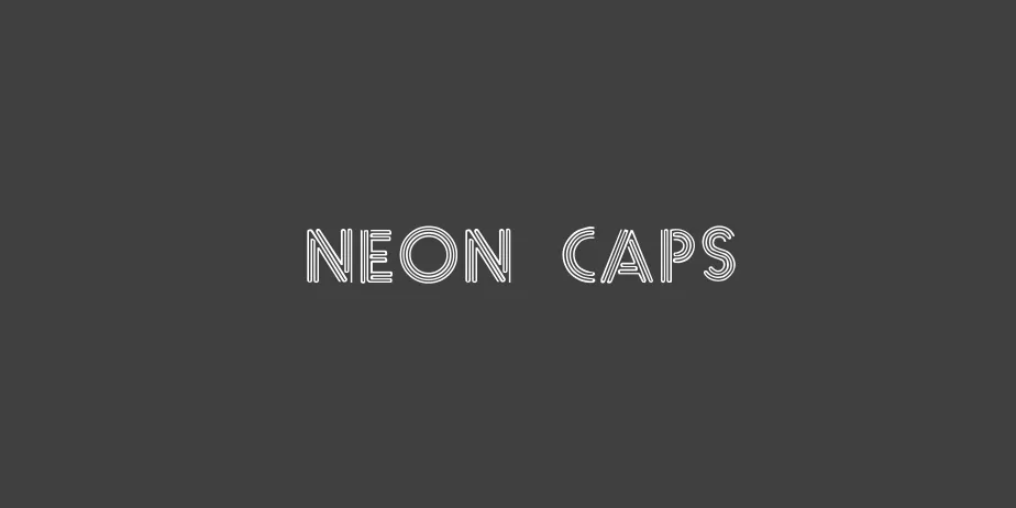 Fonte Neon Caps