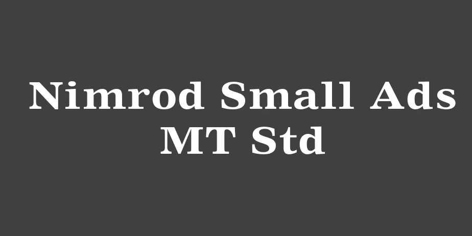 Fonte Nimrod Small Ads MT Std